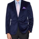 Ben Sherman Men's Two Button Slim Fit Paisley Sportcoat