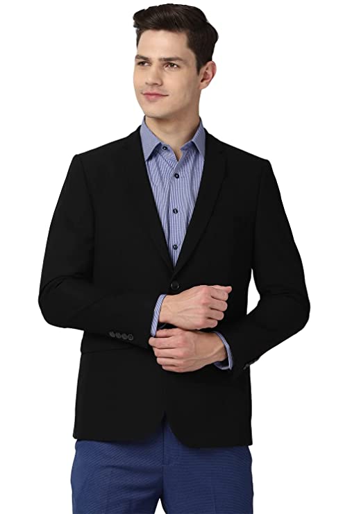 Peter England Men's Slim Fit Blazer (PIBZWNSPS32424_40_Purple, Wine_40)