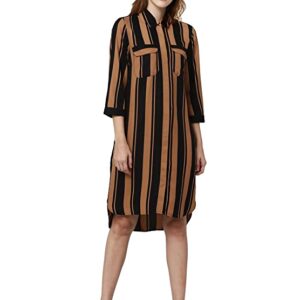 VERO MODA Women's Polyester Shirt Knee-Length Dress