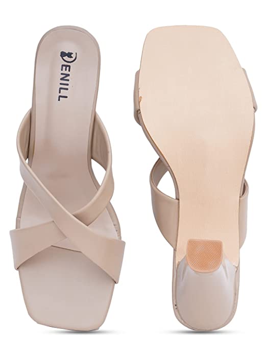 Denill Women Cross Strap Cone Heels - Image 4