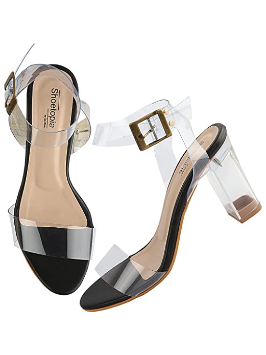 Shoetopia Womens/Girls Block Heels Sandals with Buckles - Image 2