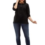 Maishi Women's Cotton Slub Solid Western Top