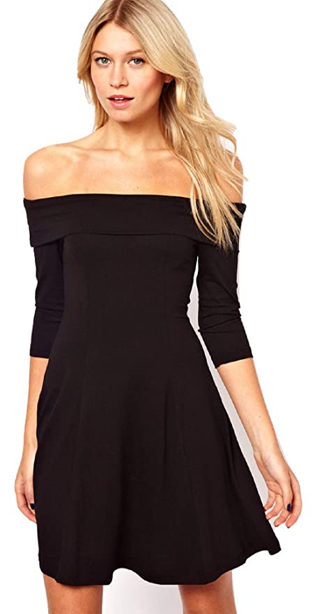 Magna OVERFOLD Offshoulder Skater Dress