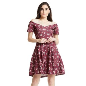 COVER STORY Women's Synthetic Skater Midi Dress