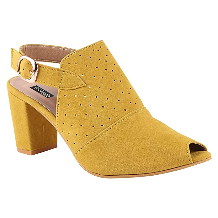 Do Bhai Women Block Heel Pep Toe Ankle Strep Fashion Sandal