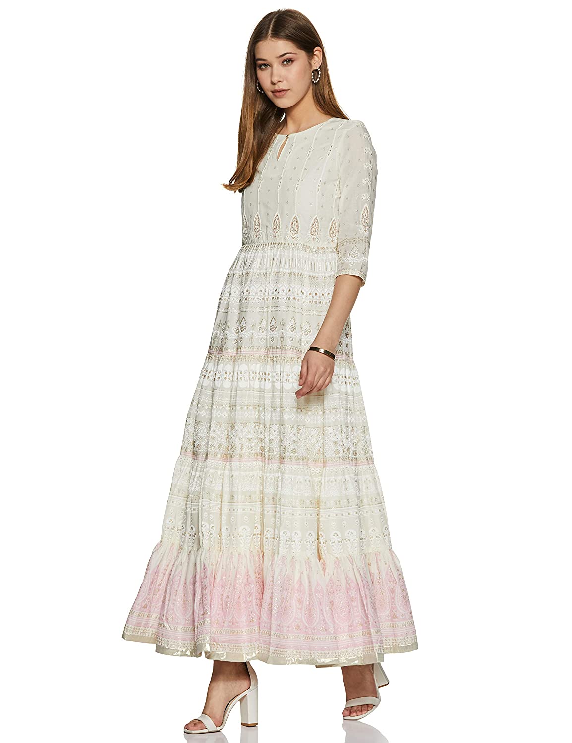 W for Woman Women's Cotton A-Line Maxi Dress - Image 3