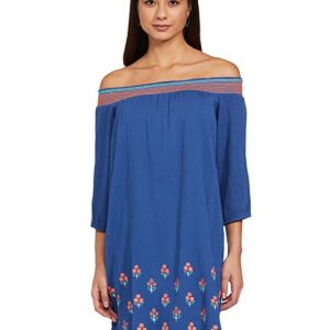 global desi Women's Cotton Skater Dress