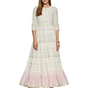 W for Woman Women's Cotton A-Line Maxi Dress