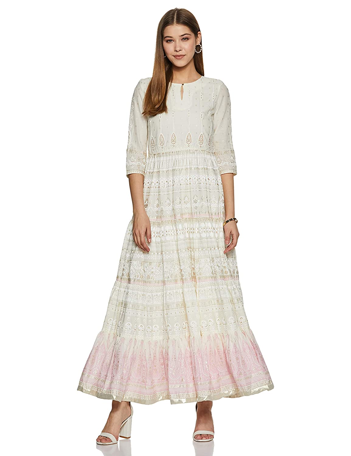 W for Woman Women's Cotton A-Line Maxi Dress