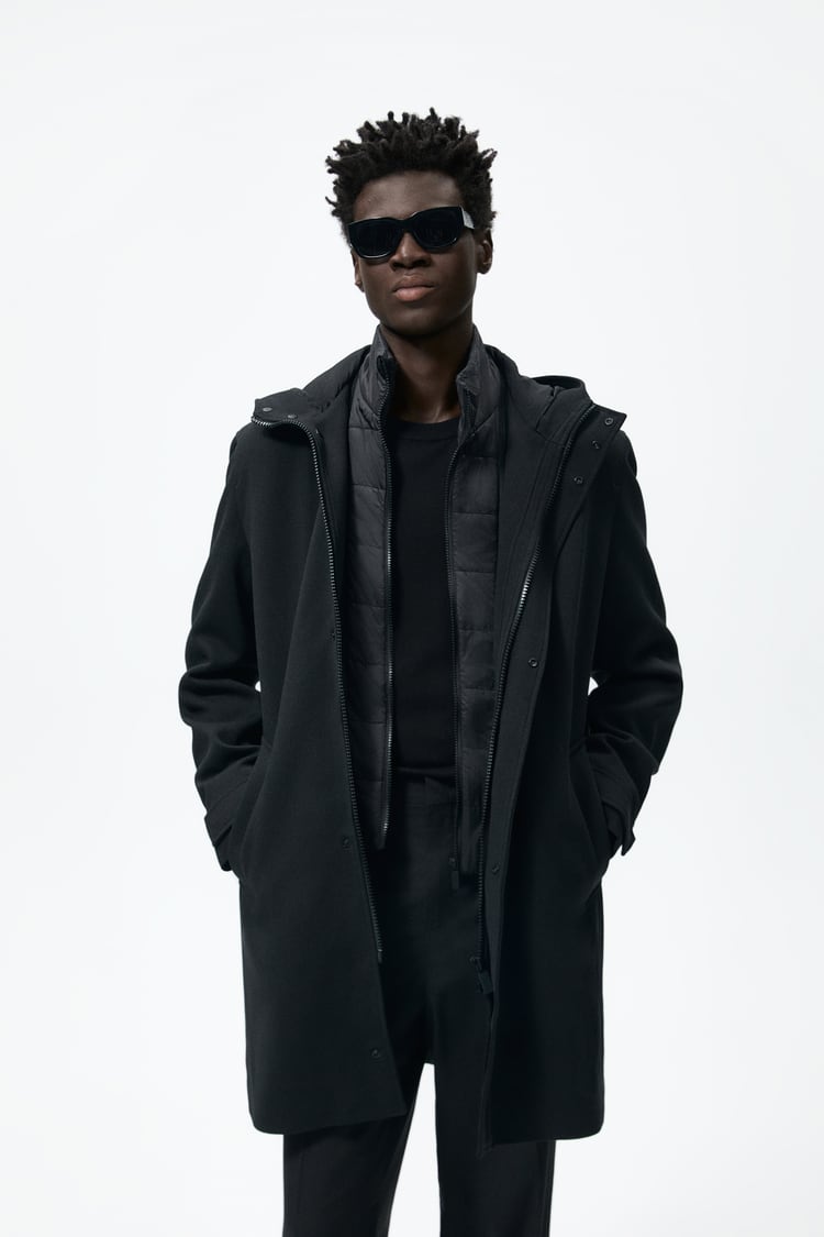 COAT WITH DETACHABLE COLLAR - Image 2