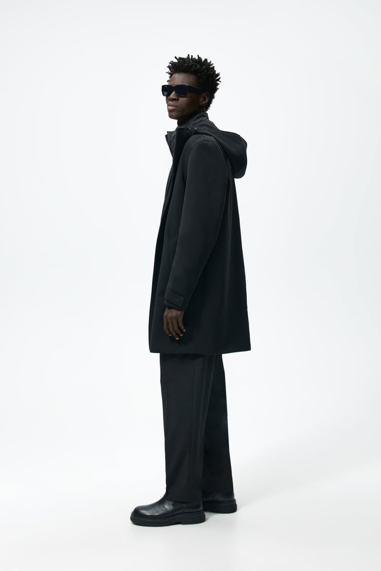 COAT WITH DETACHABLE COLLAR - Image 4
