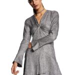 Label RITU KUMAR V Neck Full Sleeves Short Dress