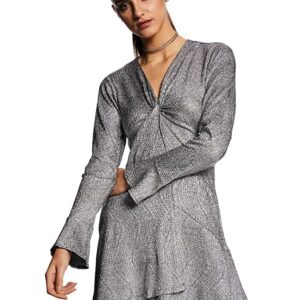 Label RITU KUMAR V Neck Full Sleeves Short Dress