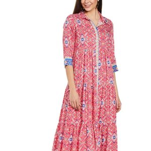 Rangriti Women's Rayon Asymmetrical Knee-Length Casual Dress